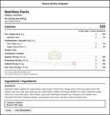 Hellmans Sauce Ancho Chipotle 3.78LT/1 Gallon (2/Case) — Nutrition and Ingredients Label — www.chickenpieces.com