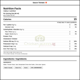 Primo Tomato Sauce - 2.84L (6/Case) - Rich, Flavorful Sauce for Cooking- Canadian Made — Nutrition and Ingredients Label — www.chickenpieces.com