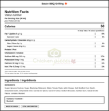 Saucemaker Sauce BBQ Grilling 3.7 LT/1 Gallon (2/Case)- Canadian Made — Nutrition and Ingredients Label — www.chickenpieces.com