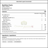 Knorr Swiss Base Beef Liquid Concentrate, 946 ML/32 ounces (4/Case) — Nutrition and Ingredients Label — www.chickenpieces.com
