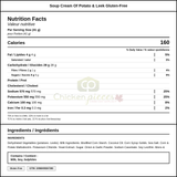 Knorr Swiss Soup Cream Of Potato & Leek Gluten-Free 730 GM/1.6 LBS (4/Case) — Nutrition and Ingredients Label — www.chickenpieces.com