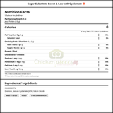 Sweet & Low Sugar Substitute Sweet & Low with Cyclamate (1000/Case) — Nutrition and Ingredients Label — www.chickenpieces.com