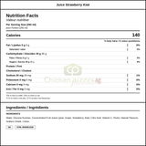 Dole Juice Strawberry Kiwi 450 ML/15.22 ounces (12/Case) — Nutrition and Ingredients Label — www.chickenpieces.com