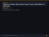 Trepuree Chicken Roast Peas Puree Frozen 250 GR/8.8 oz (24/Case)
