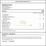 Brisk Lemonade Drink  Food Service Postmix BIB (Bag-In-Box)- 12L/3.1 Gallon — Nutrition and Ingredients Label — www.chickenpieces.com