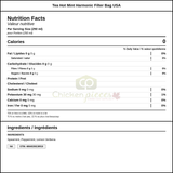 Teavana Tea Hot Mint Harmonic Filter Bag USA 22 oz/24 CT  (6/Case) — Nutrition and Ingredients Label — www.chickenpieces.com