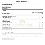 Kraft Instant Vanilla Pudding Mix 1 KG (2/Case) Bulk — Nutrition and Ingredients Label — www.chickenpieces.com