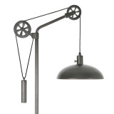 homeroots lighting 72" Steel Reading Floor Lamp With Silver Dome Shade 