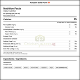 Arctic Gardens Pumpkin Solid Puree 2.84L/96 oz (6/Case)- Canadian Made — Nutrition and Ingredients Label — www.chickenpieces.com