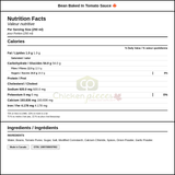 Heinz Baked Beans In Tomato Sauce 48 OZ (12/Case)- Canadian Made — Nutrition and Ingredients Label — www.chickenpieces.com