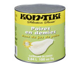 Chicken Pieces Kontiki Pear Halves in Natural Juice 2.84L/96 oz (6/Case) - Fresh and Juicy 