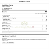 Kontiki Peach Puree in Pouch 3L/100 oz (4/Case) - Smooth and Convenient — Nutrition and Ingredients Label — www.chickenpieces.com