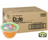  Dole Fruit Cup Mandarin Orange 107 ML/3.6 oz (36/Case) - Convenient and Healthy Snack Cups 