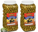 Chicken Pieces Unico Olive Green Stuffed Manzanilla, 4 L/1 Gallon, 2/Case - Premium Stuffed Green Olives 