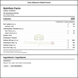 Cloverleaf Tuna Albacore Flaked Pouch 1 KG/2.2LBS (10/Case) — Nutrition and Ingredients Label — www.chickenpieces.com