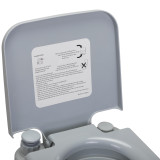 Chicken Pieces Portable Toilet With 5.3 Gallon Waste Tank and Carry Bag, Porta Potty for RV Boat Camping, Gray 