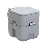 Chicken Pieces Portable Toilet With 5.3 Gallon Waste Tank and Carry Bag, Porta Potty for RV Boat Camping, Gray 