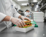 Chicken Pieces Sysco Classic Box Food Take-Out White #3 8.5in.x6.25in. (200/Case)
