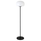 homeroots lighting 62" Black Novelty Floor Lamp With White Frosted Glass Globe Shade - CP-HMEROOTS-523583 
