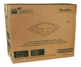 Chicken Pieces Sabert Lid Plastic for 24/32 oz. Square Molded Bowl (300/Case) - Clear Lid 