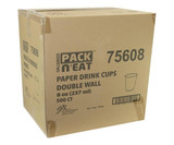 Chicken Pieces Packn'eat Cup Hot 8 oz. Smooth Double Wall (500/Case) - Disposable Paper Cups 