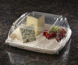Chicken Pieces Sabert Lid Plastic for Platter Square Pulp 14X14" (25/Case) 