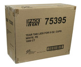 Chicken Pieces Packn'eat Lid Cup Hot Tear Tab White 8 oz.100 CT (10/Case) 