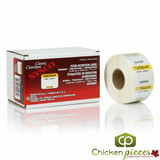 Chicken Pieces Sysco Classic Label Daily Tuesday Removable ROLLS (3/Case)