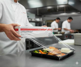 Chicken Pieces Sysco Classic PVC Food Service Plastic Film Wrap, 24" x 2000 ft. Roll