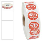 Chicken Pieces Sysco Classic Label Roll Circle Permanent Red Wednesday .75 (2000/Case) 
