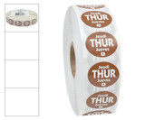 Chicken Pieces Sysco Classic Label Roll Circle Permanent Brown Thursday .75" (2000/Case) 