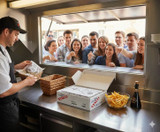 Chicken Pieces Sysco Classic Liner Basket 12x12 Newsprint (2000/Case)