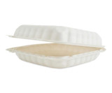 Chicken Pieces Earth Plus Container MFPP 1-Compartment Hinged 8in.x8in. White 100 CT (2/Case) 