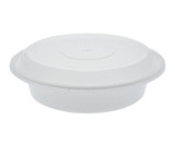 Chicken Pieces Versatainer Container Plastic Round White with Lid 16 OZ (150/Case) 