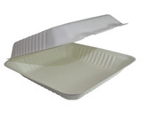 Chicken Pieces Earth Plus Container 100% Compostable 9SQ Hinged Lid 200 CT 