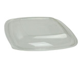 Chicken Pieces Sabert Lid Plastic Dome Square Clear 64 oz (150/Case) Stackable, Recyclable, Splash Resistant 