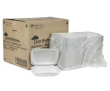 Chicken Pieces Earth Choice Container Plastic Hinged 8X8" 3 Compartments (200/Case) 