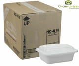 Chicken Pieces Versatainer Container Plastic Rectangle White with Lid 12 OZ (150/Case) 