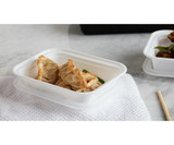 Chicken Pieces Versatainer Container Plastic Rectangle White with Lid 12 OZ (150/Case) 