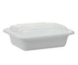 Chicken Pieces Versatainer Container Plastic Rectangle White with Lid 12 OZ (150/Case) 