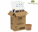 Chicken Pieces Solo Cup Container Double Sided Poly Paper Kraft 12 oz. 50 CT (6/Case) 