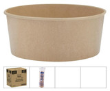 Chicken Pieces Dart Container Container Double Sided Poly Paper Round Kraft 32 oz. 50 CT (6/Case) 
