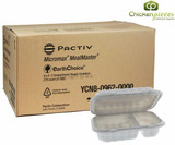 Chicken Pieces Earth Choice Container Plastic Hinged 2 Compartments TFPP 9X6 (270/Case) 
