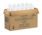 Chicken Pieces Dart Plastic Straw-Slotted Lid for 6-12 oz HIPS Containers, Translucent, 100 CT (10/Case) 