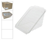 Chicken Pieces Pactiv Container Plastic Sandwich Wide Wedge 7.1 X 4.6 X 3.3"(295/Case) 