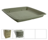  Sabert Container Paper Pulp Square 32 oz. (300/Case) Recyclable & Unbleached 