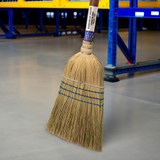 Chicken Pieces Sysco Broom Warehouse Corn Blend (6/Case) - Natural Fibers, Wooden Handle 