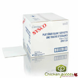 Chicken Pieces Sysco Classic Napkin White 16x16 in. TCH-ELEG (1000/Case) Premium Quality Napkins