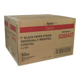 Chicken Pieces Sysco Classic Straw Paper Compostable 8 Black Wrapped 6 mm. 625CT (4/Case) 