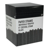 Chicken Pieces Sysco Classic Straw Paper Compostable 8 Black Wrapped 6 mm. 625CT (4/Case) 